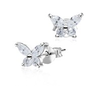 CZ Silver Stud Earrings STS-627